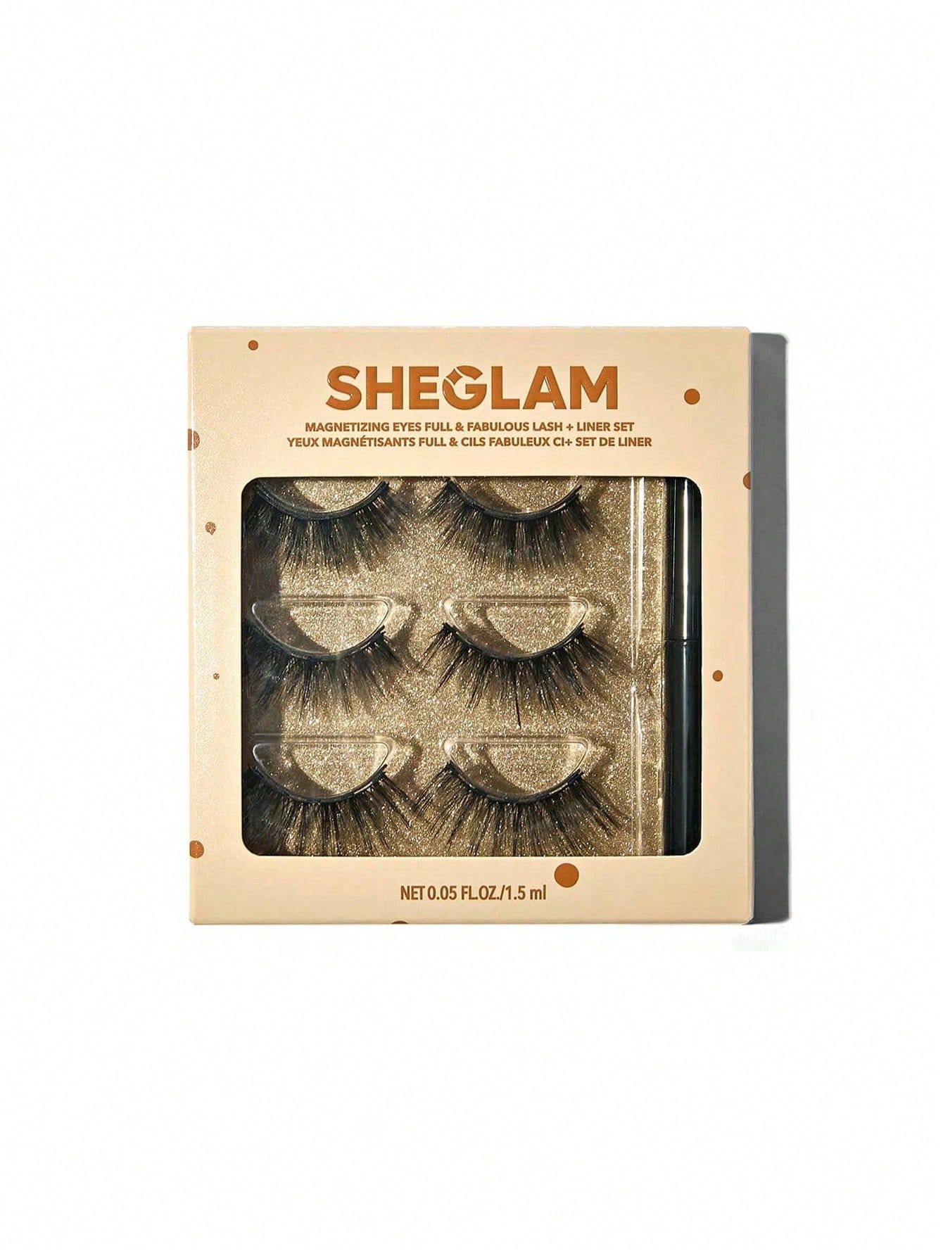 SHEGLAM Magnetizing Eyelashes & Eyeliner Kit - Full & Fabulous Black_0