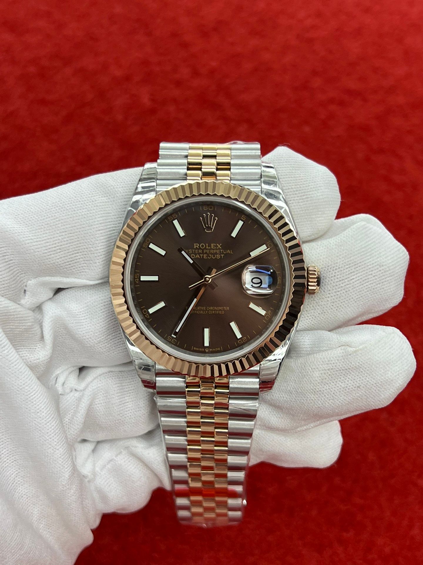 Rolex Datejust Chocolate Dial Two-Tone Jubilee Bracelet_0