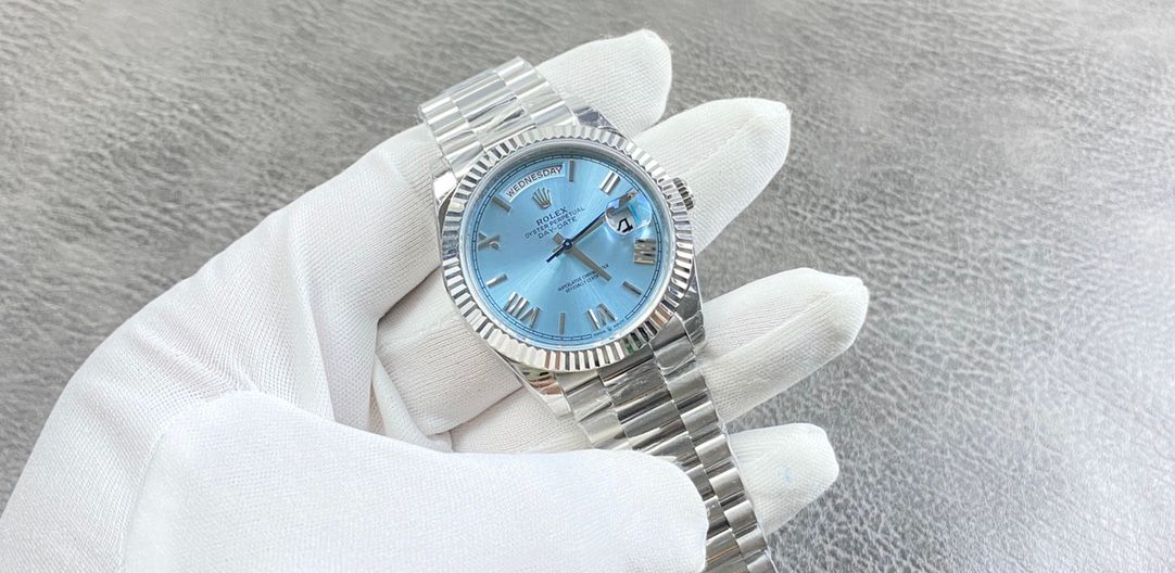 Rolex Day-Date Ice Blue With Fluted Bezel _1