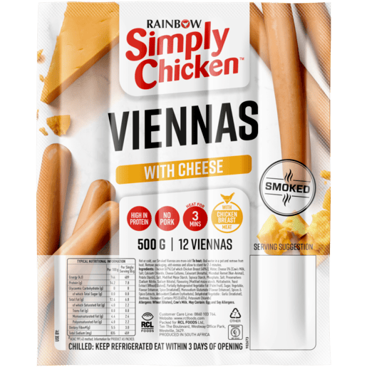 Rainbow Simply Chicken Smoked Viennas Assorted_2