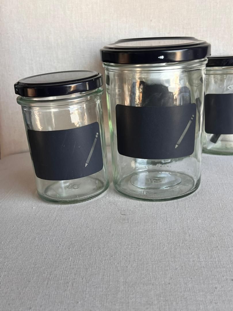 Lot de 2 pots en verre avec couvercle_1