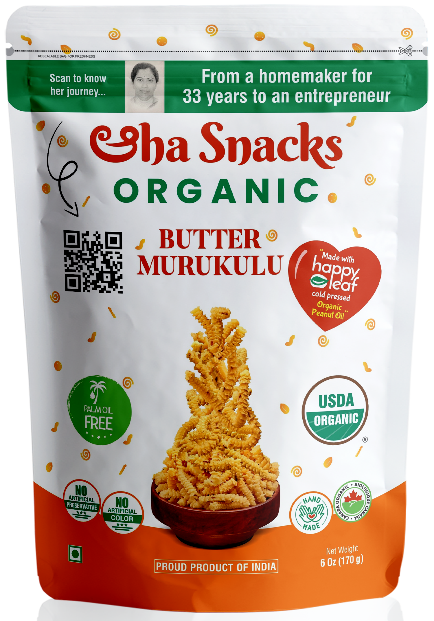 AHA Snacks Butter Muruku 170g_0