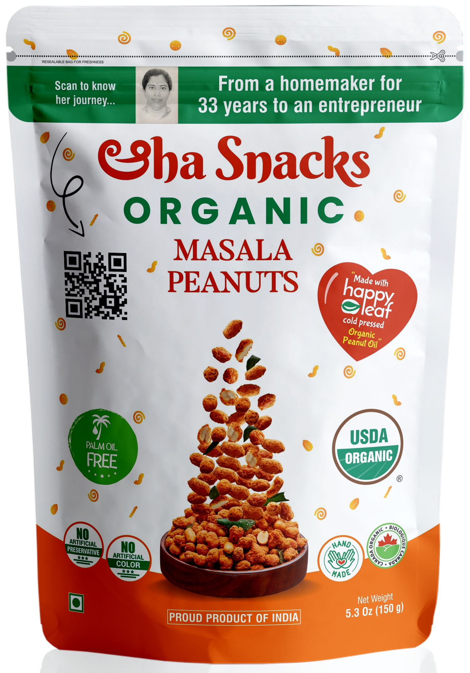 AHA Snacks Masala Peanuts 150g_0