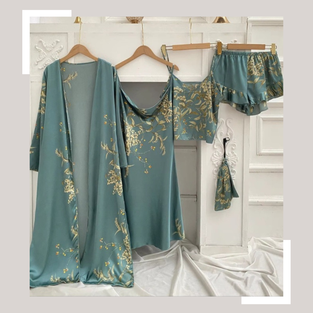 Teal night wear set _0