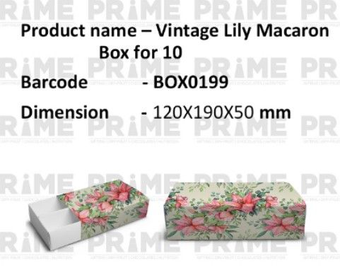 Vintage Lily Macaron Box for 10_0