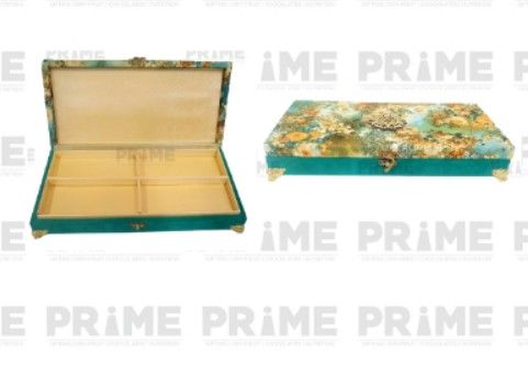 Green Rectangular Velvet Texture Dry Fruit Box Large_1