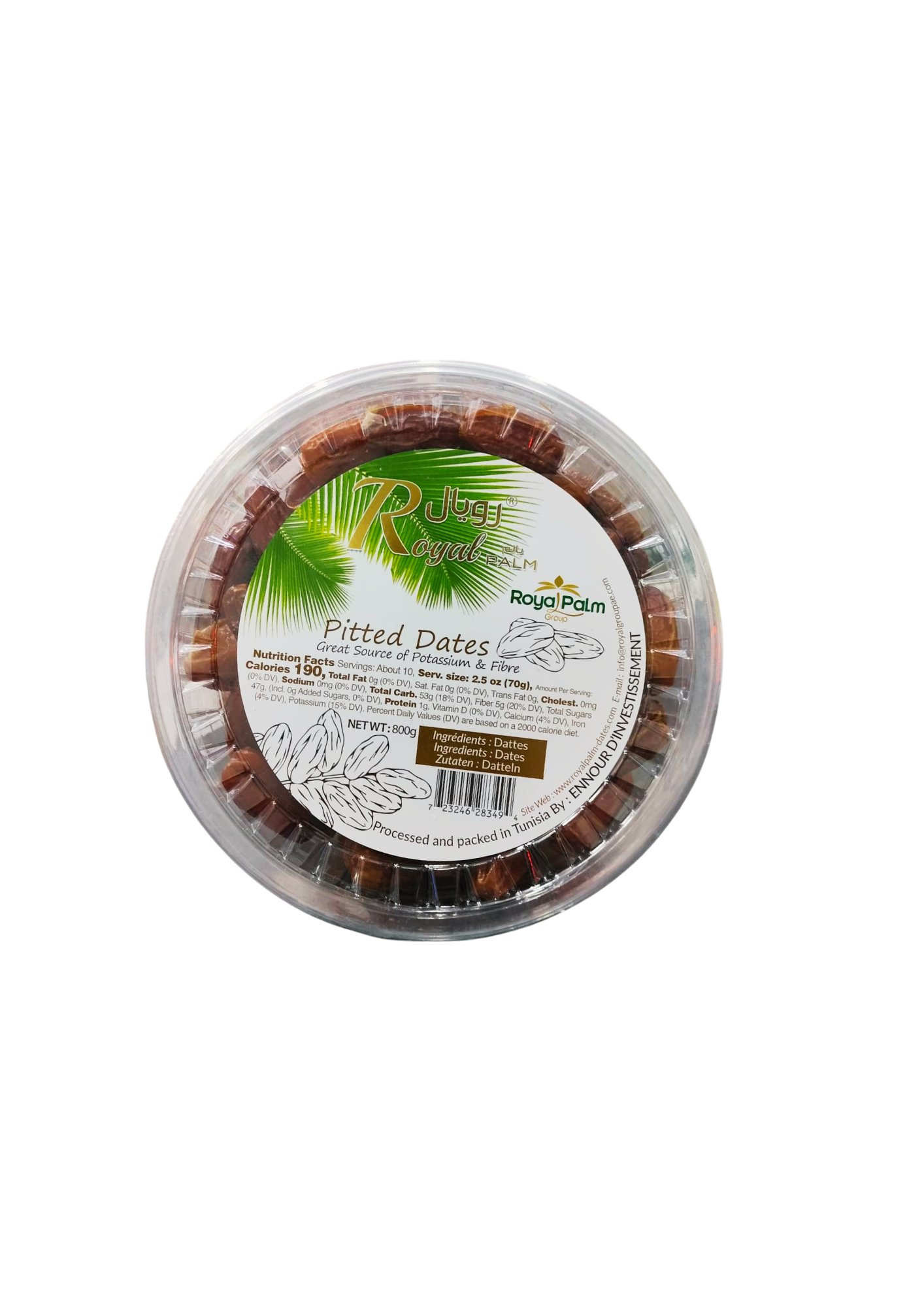 Royal Palm Pitted Dates 800g_0