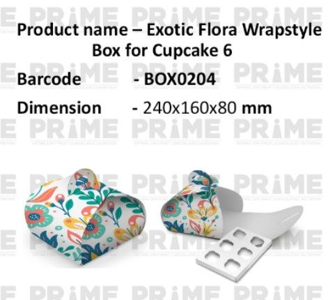 Exotic Flora Wrapstyle Box for Cupcake 6_0