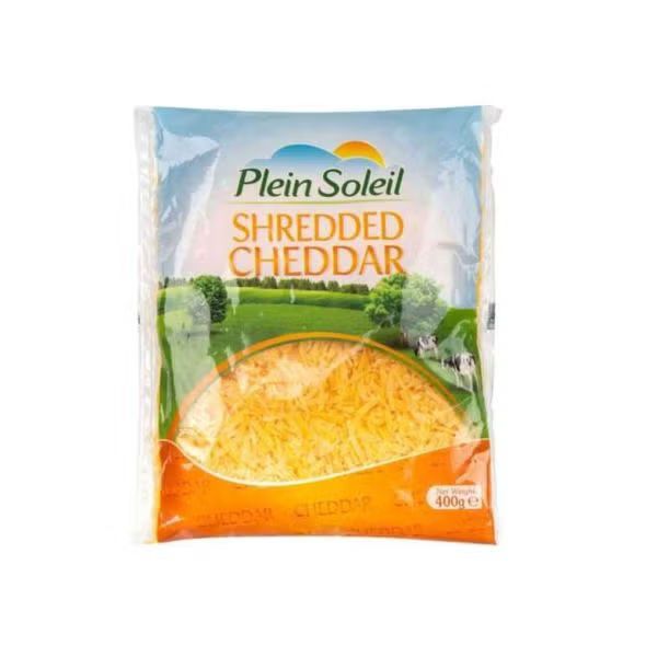 PLEIN SOLEIL Shredded Cheddar 400g_0