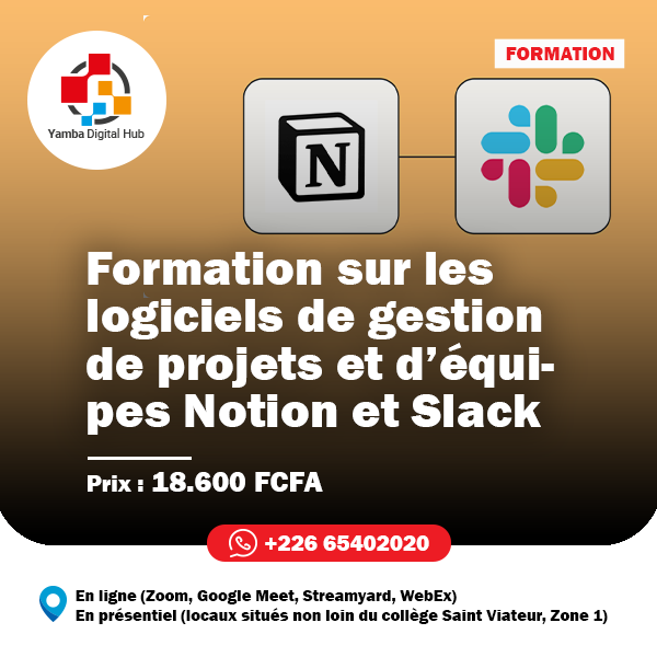 Formation sur les logiciels de gestion de projets et d'équipes Notion et Slack_0