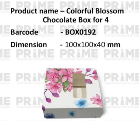 Colourful Blossom Chocolate Box for 4_0