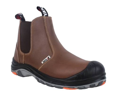YATO CHELSEA BOOT BROWN SPIT LEATHER SZ 8_0