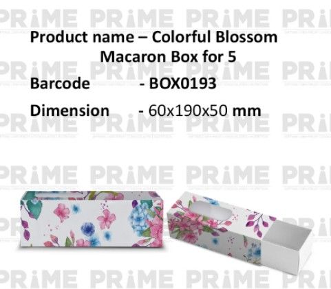 Colourful Blossom Macaron Box for 5_0