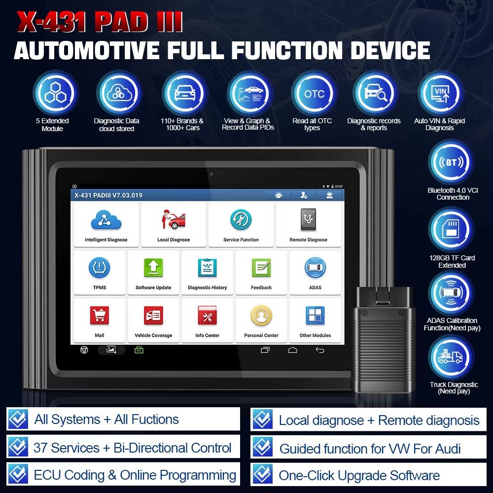 LAUNCH X431 PAD III V2.0 , Full System Diagnostic Tool Support Coding And Programming._4