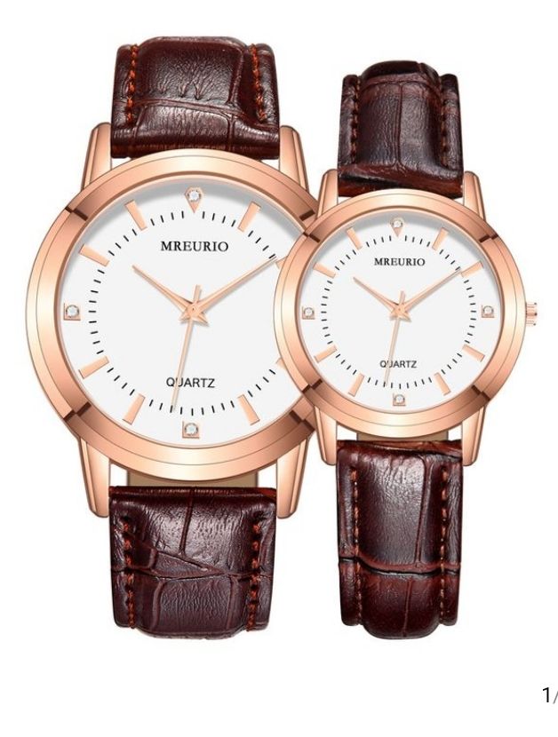 2pcs Homme Montre Couple - Marron _2