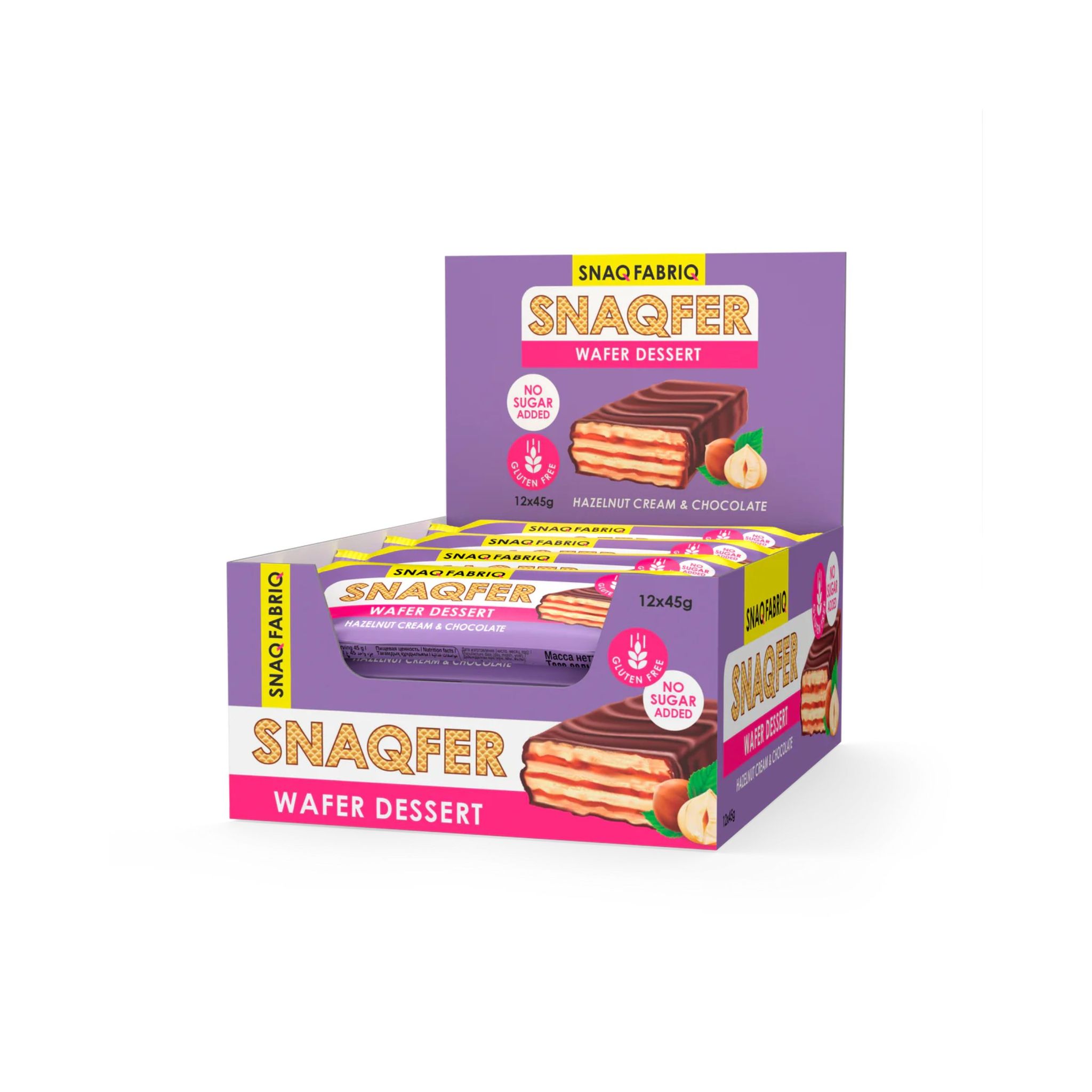 SF Glazed wafer bar Hazelnut Cream 45g _0