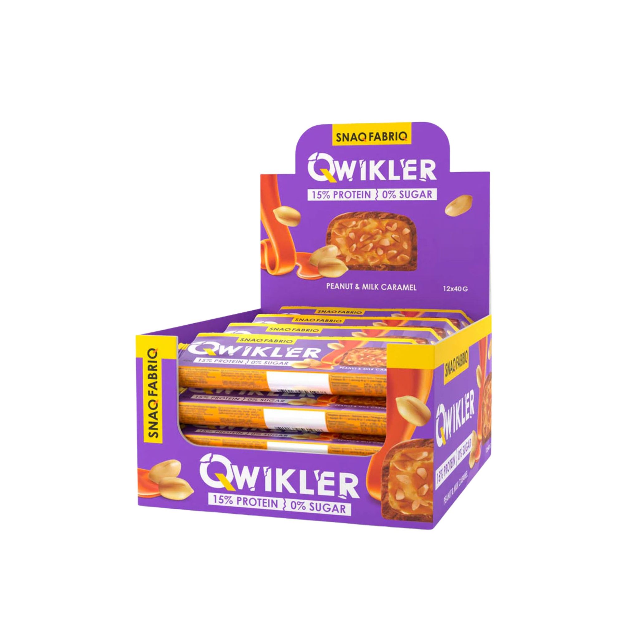 SF QWIKLER Glazed bar Peanut & Milk Caramel 40g_0