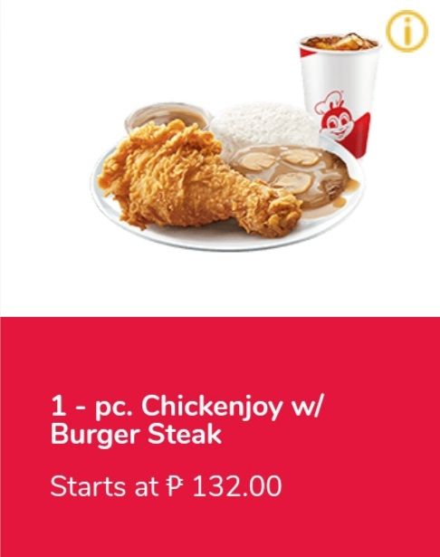 1-pc. Chickenjoy w/ Burger steak w/ drinks_0