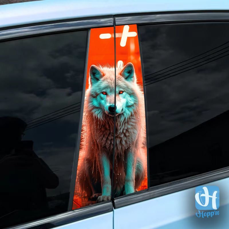 Wolf in the Streets B- Pillar Sticker _1