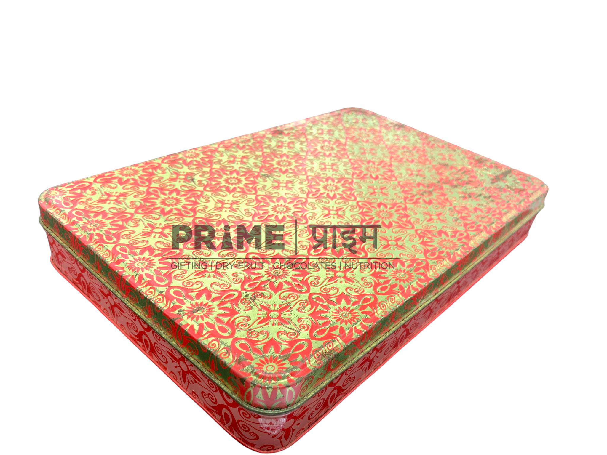 Red Rectangular Metal Dry Fruit Box_2