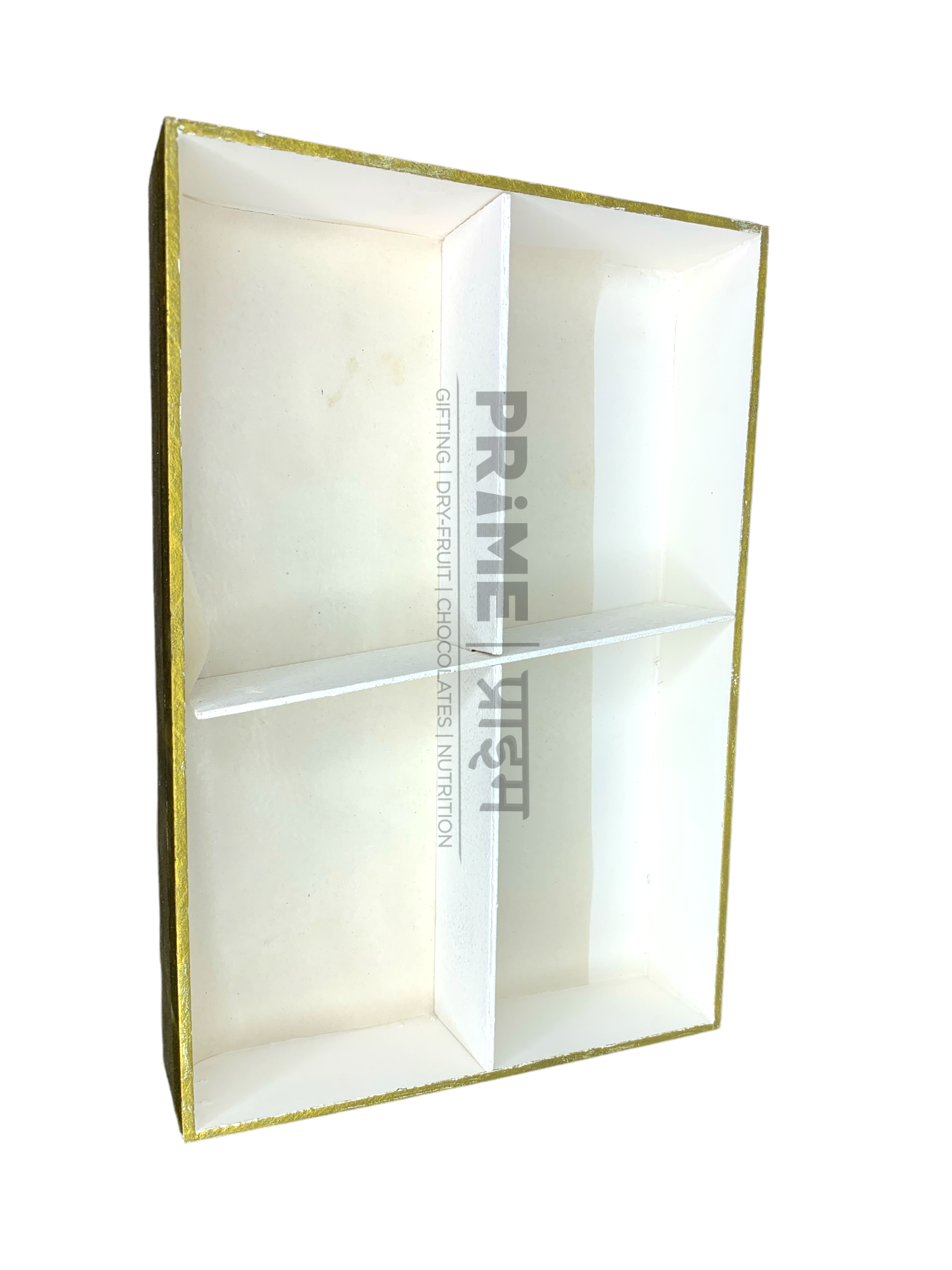 Red Rectangle Hand Crafted Four Partition Dry Fruit Box_4