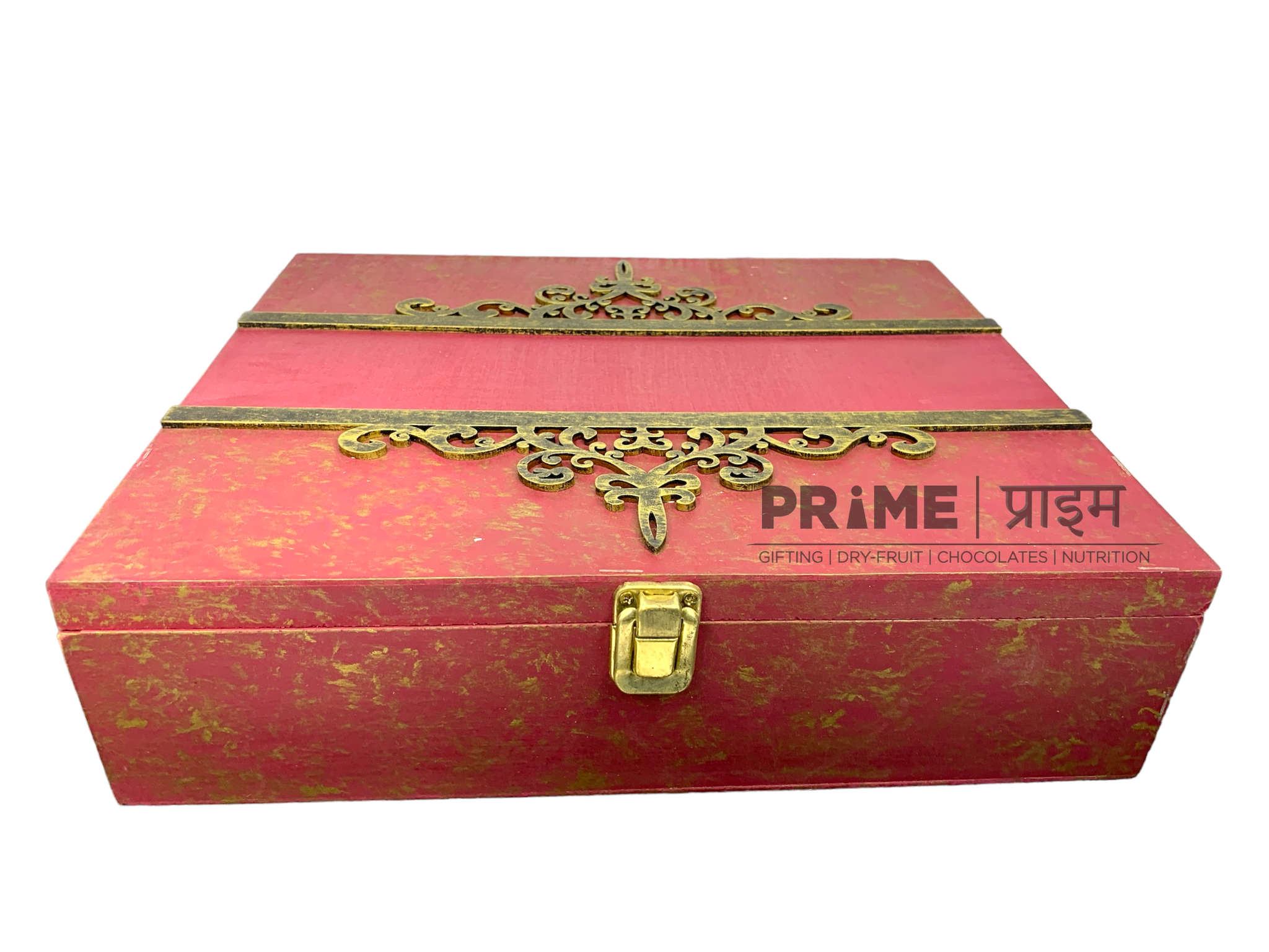 Red Rectangular Hand Crafted Hamper Box_1