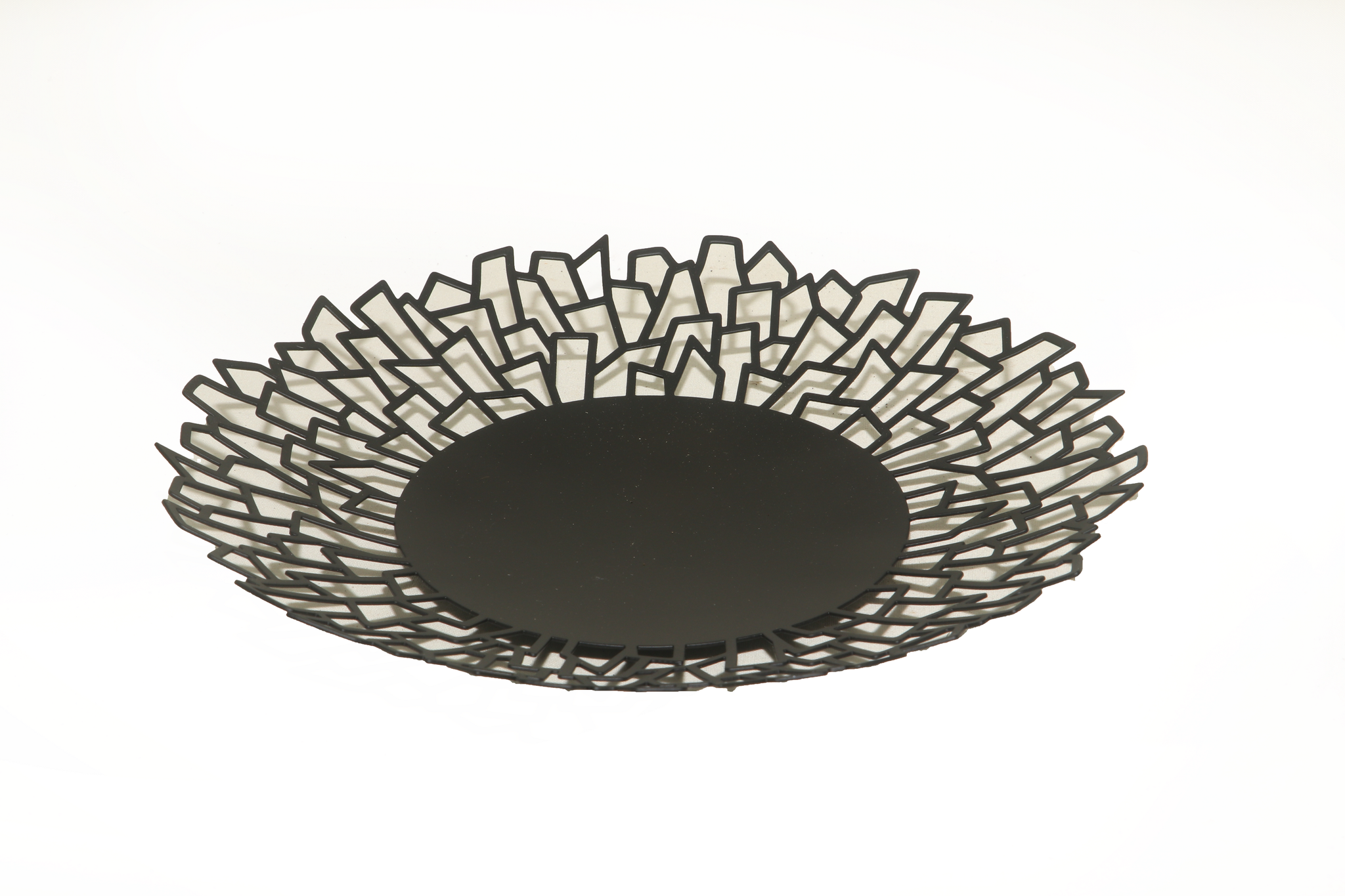 Black metallic round basket 29x29x4_2