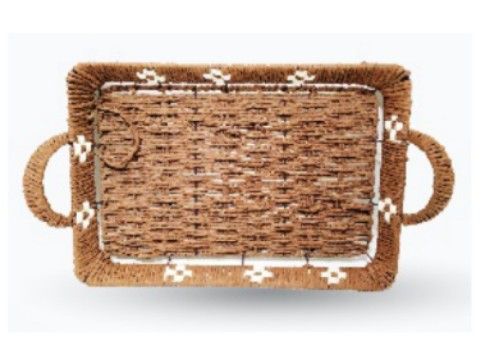 Brown Rectangular Jute Hamper Basket 30 x 19.5 x 5_1