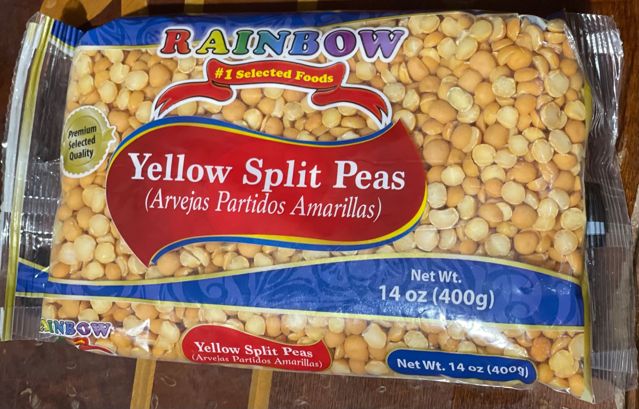 Yellow Split Peas Rainbow 400g Dry_0