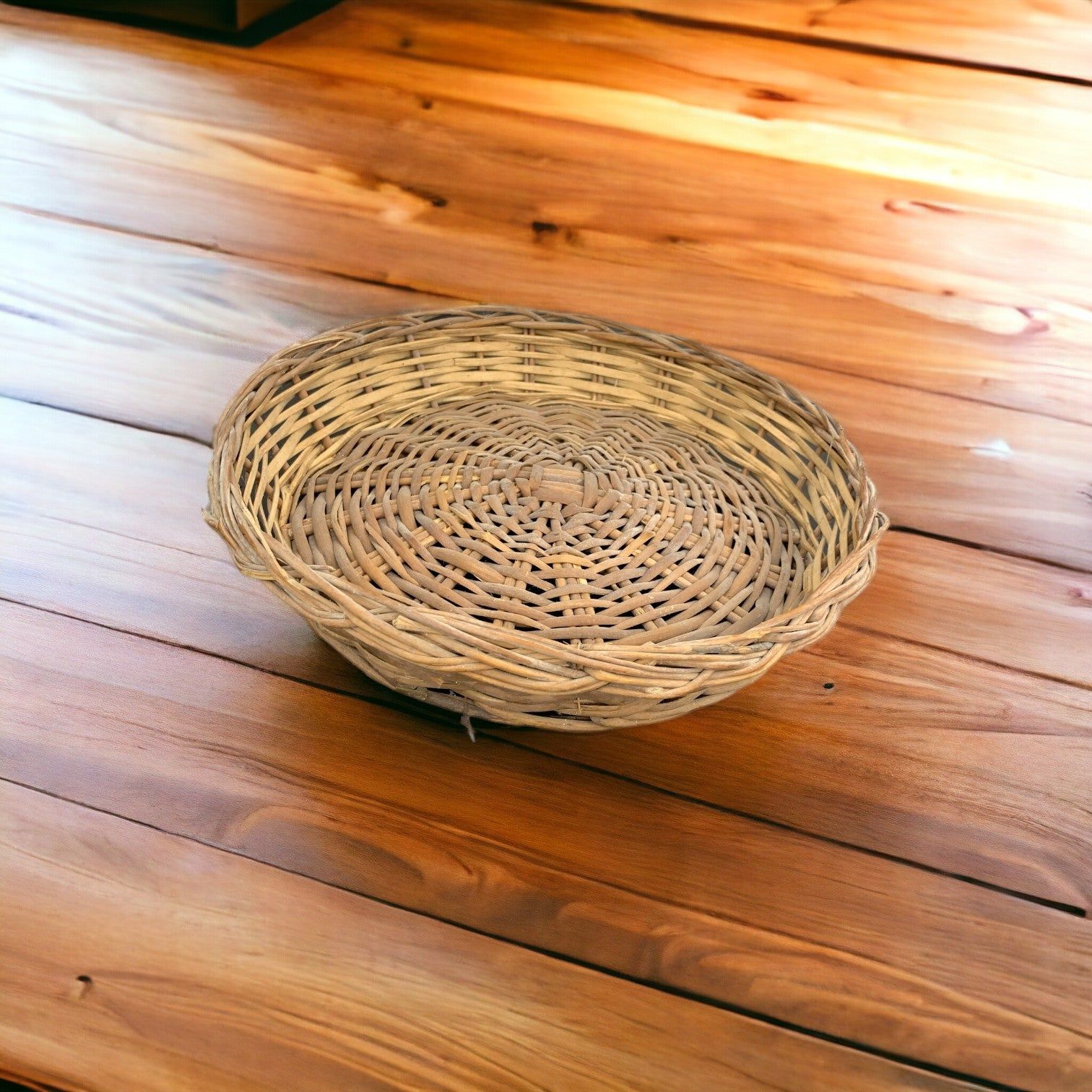 Round Rattan Basket 25x25x5_1