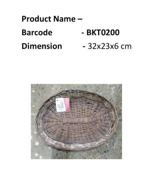 Oval Rattan Basket Small 30 X 20 X 5.5_0