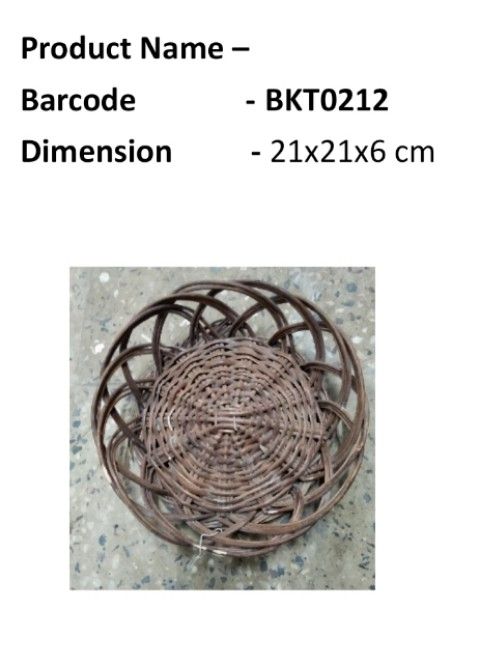 Round Rattan Basket 21x21x5_0