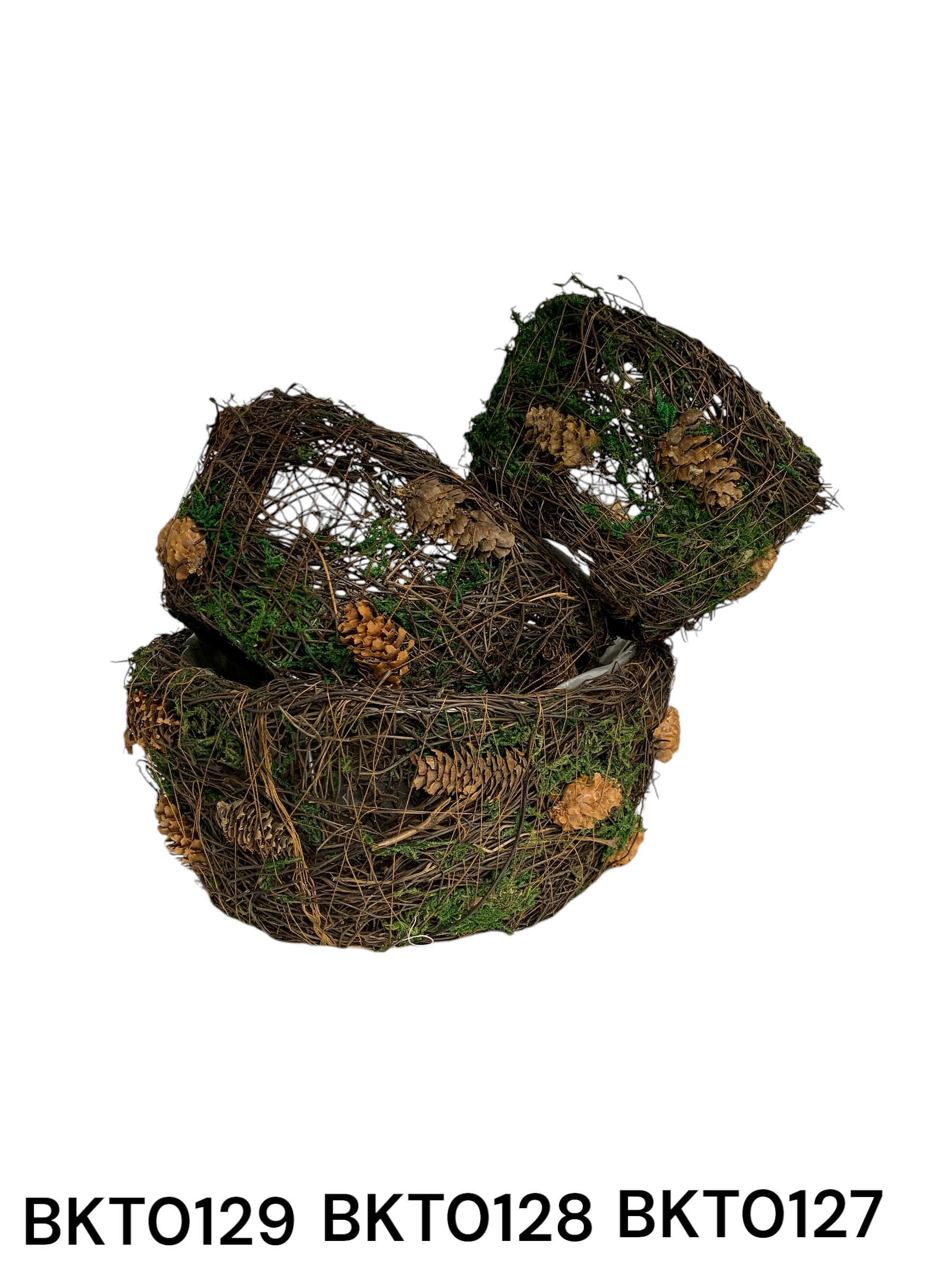 Green Grass Round Basket Medium_2