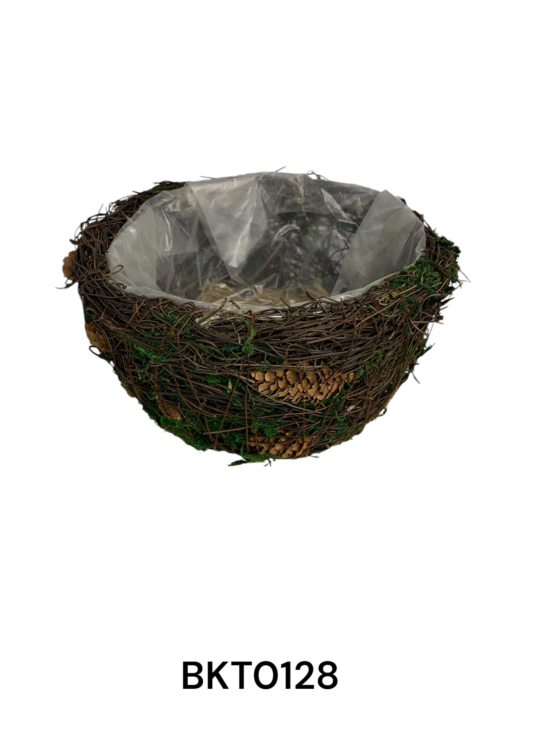 Green Grass Round Basket Medium_0