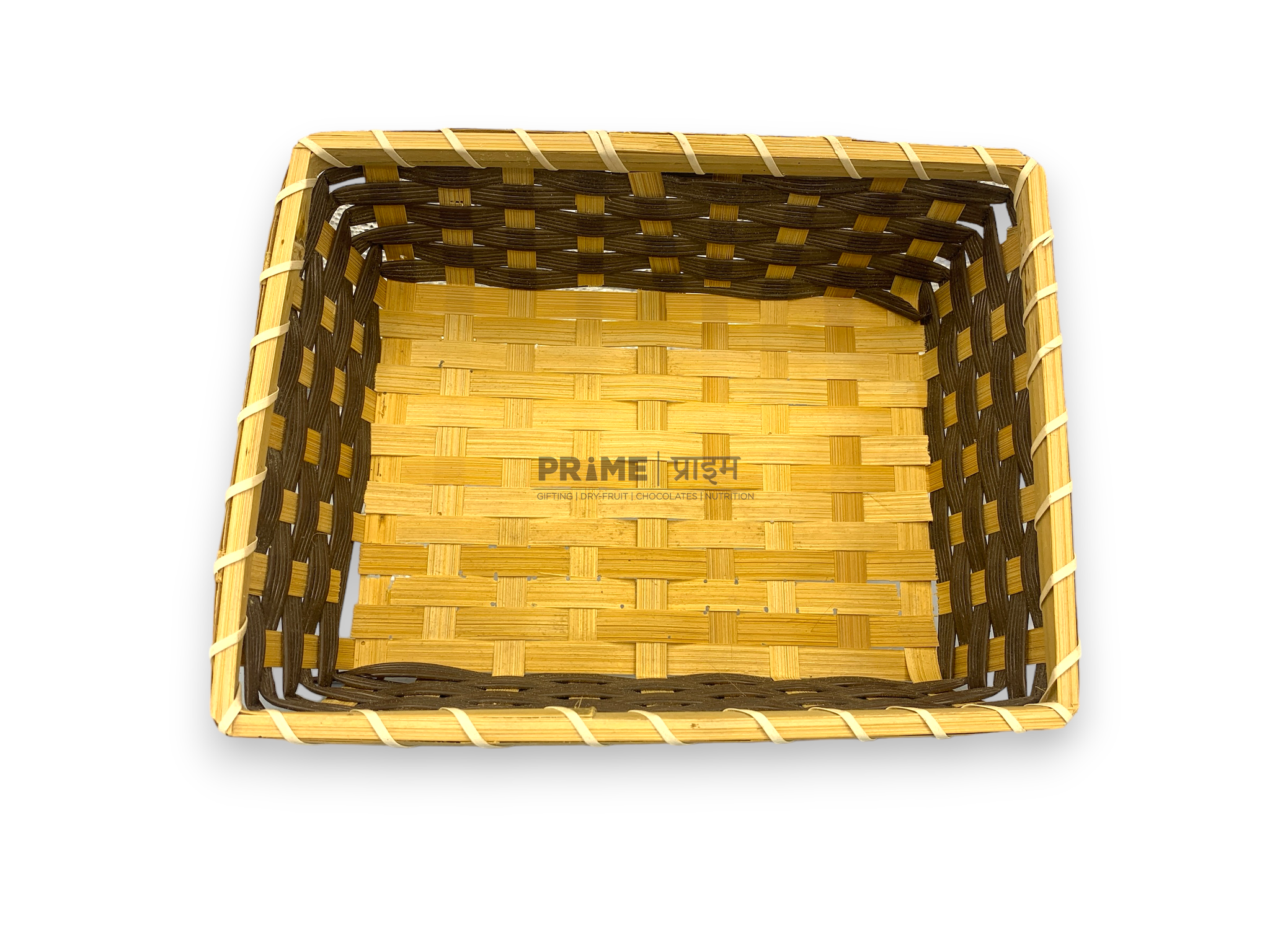 Dark Brown Rectangular Bamboo Basket Large_4