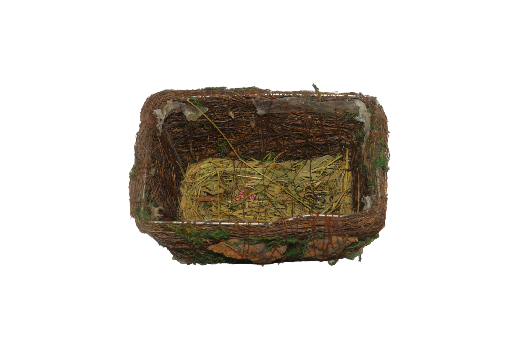 Brown Grass Rectangular Basket Small_1