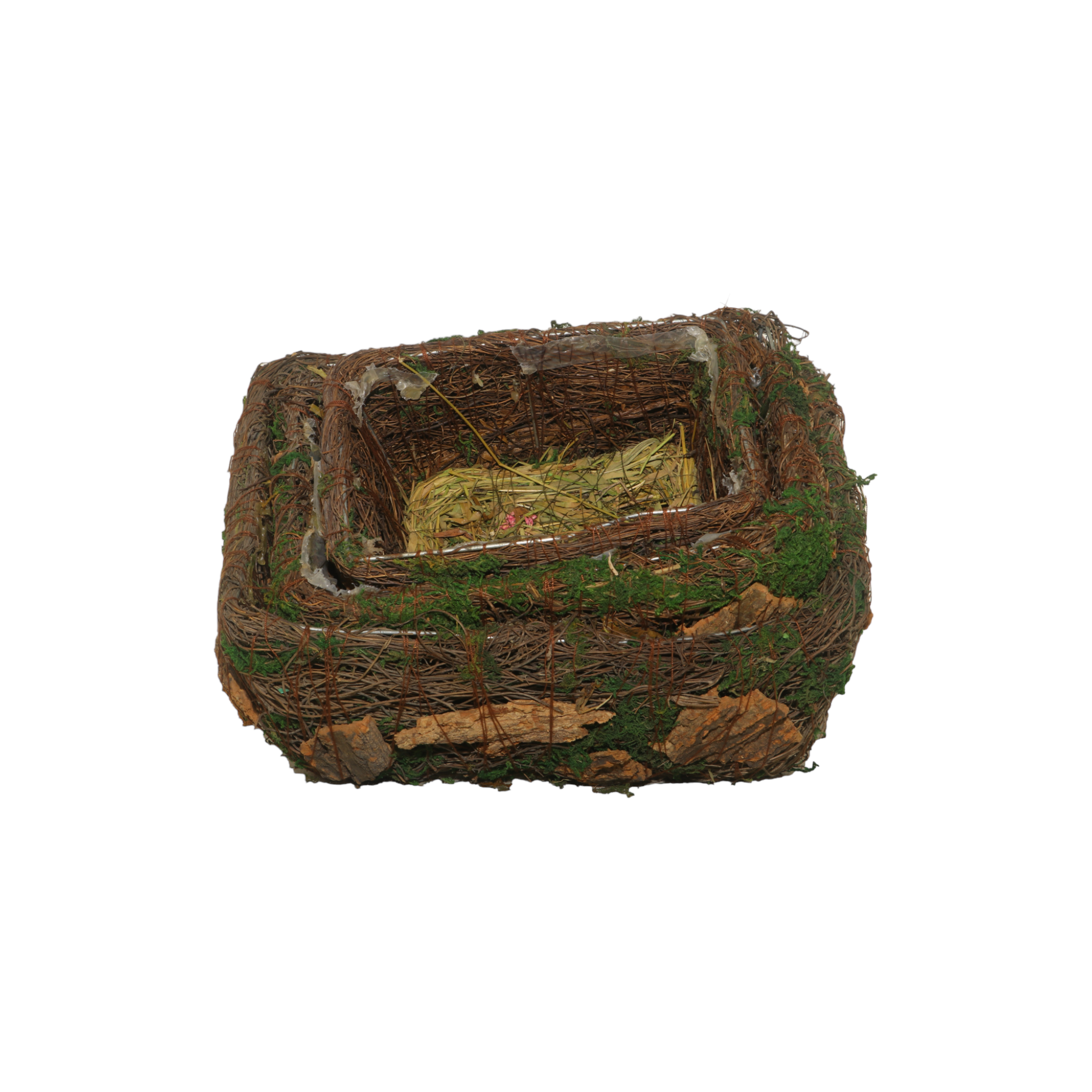 Brown Grass Rectangular Basket Small_3