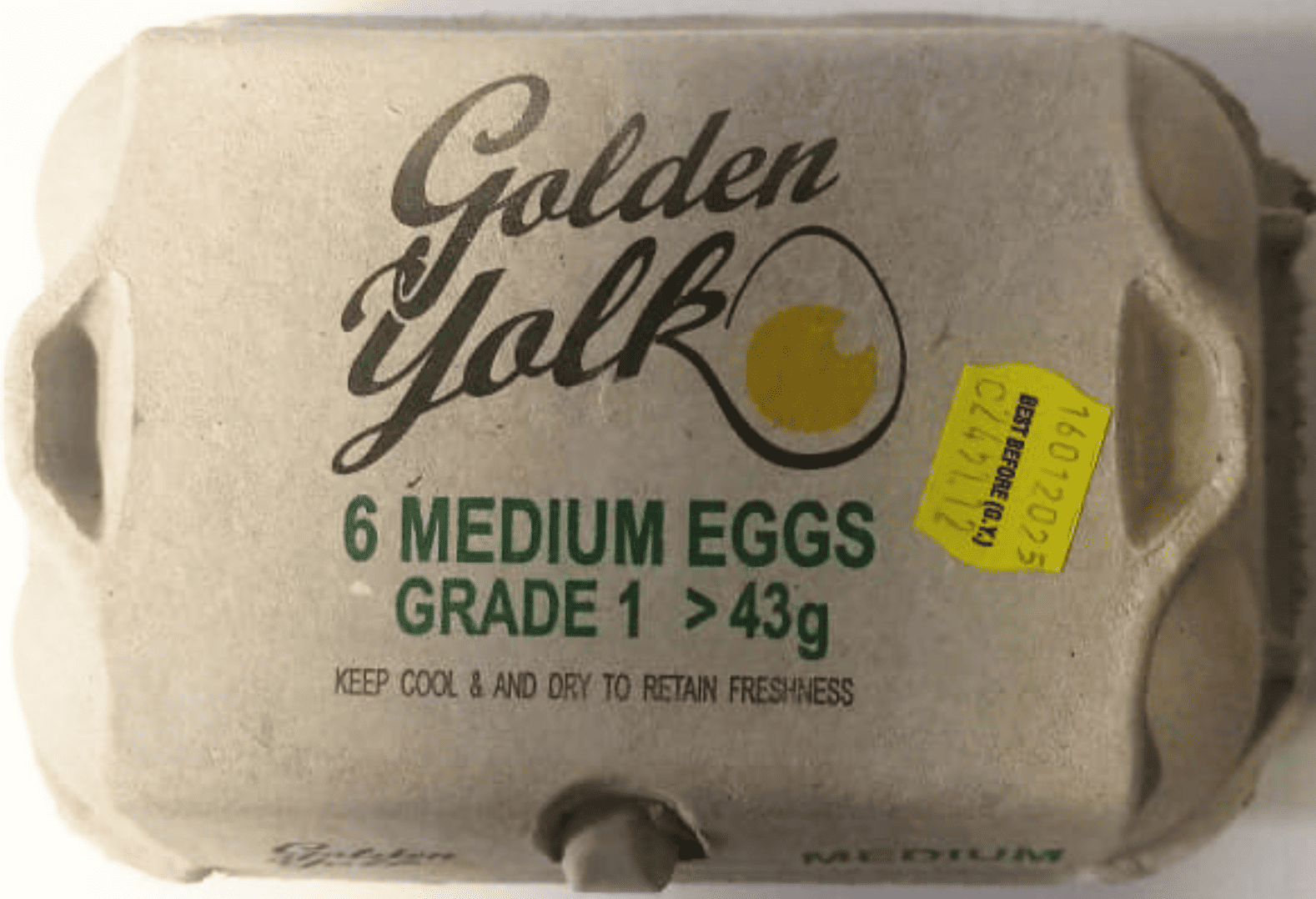 Golden Yolk 6 Medium Eggs_0