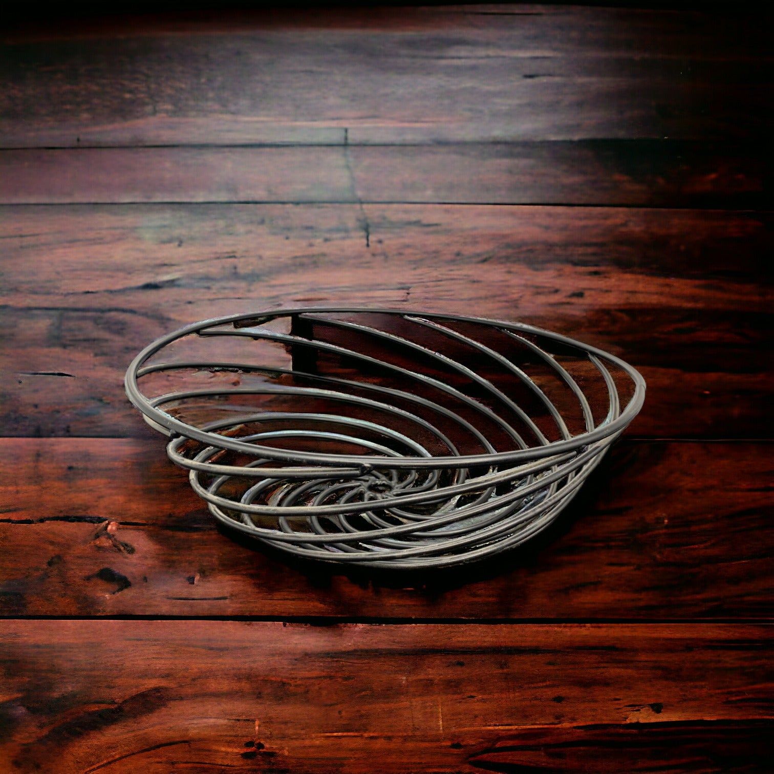 Metallic Spiral Black Fruit Bowl 30x30x10_0