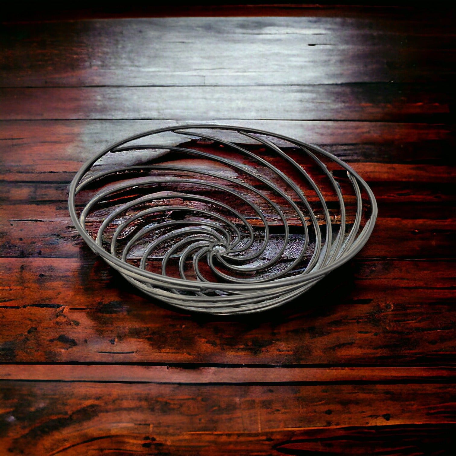 Metallic Spiral Black Fruit Bowl 30x30x10_2