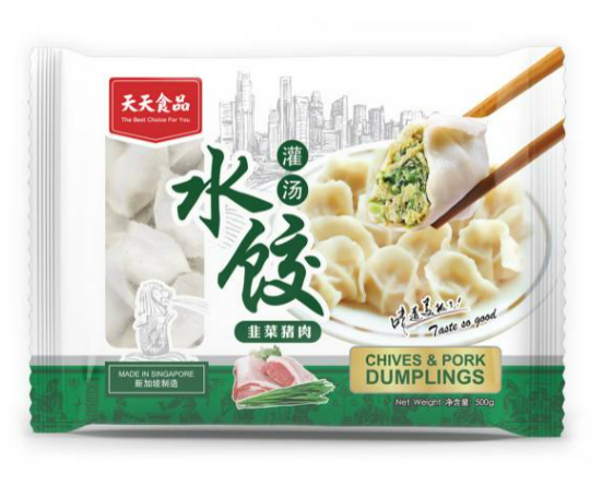 [Tian Tian] Chives & Pork Dumplings 韭菜猪肉水饺 500G_0