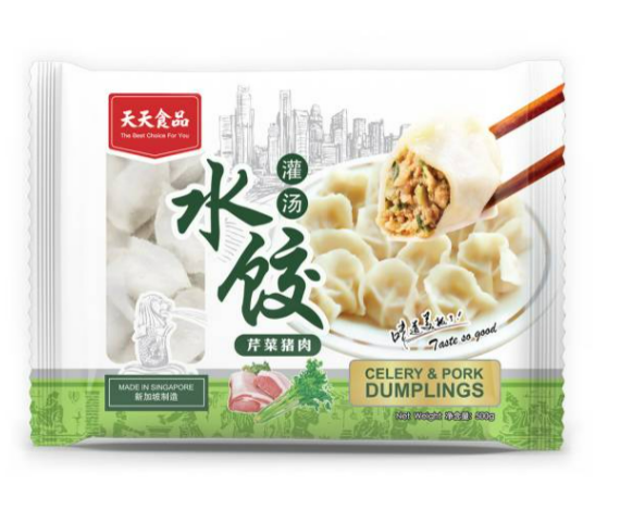 [Tian Tian] Celery & Pork Dumplings 芹菜猪肉水饺 500G_0