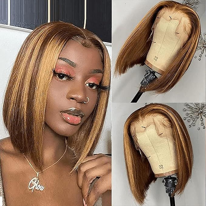 12" 13x4 Straight Honey Blonde Lace Front Wig_0