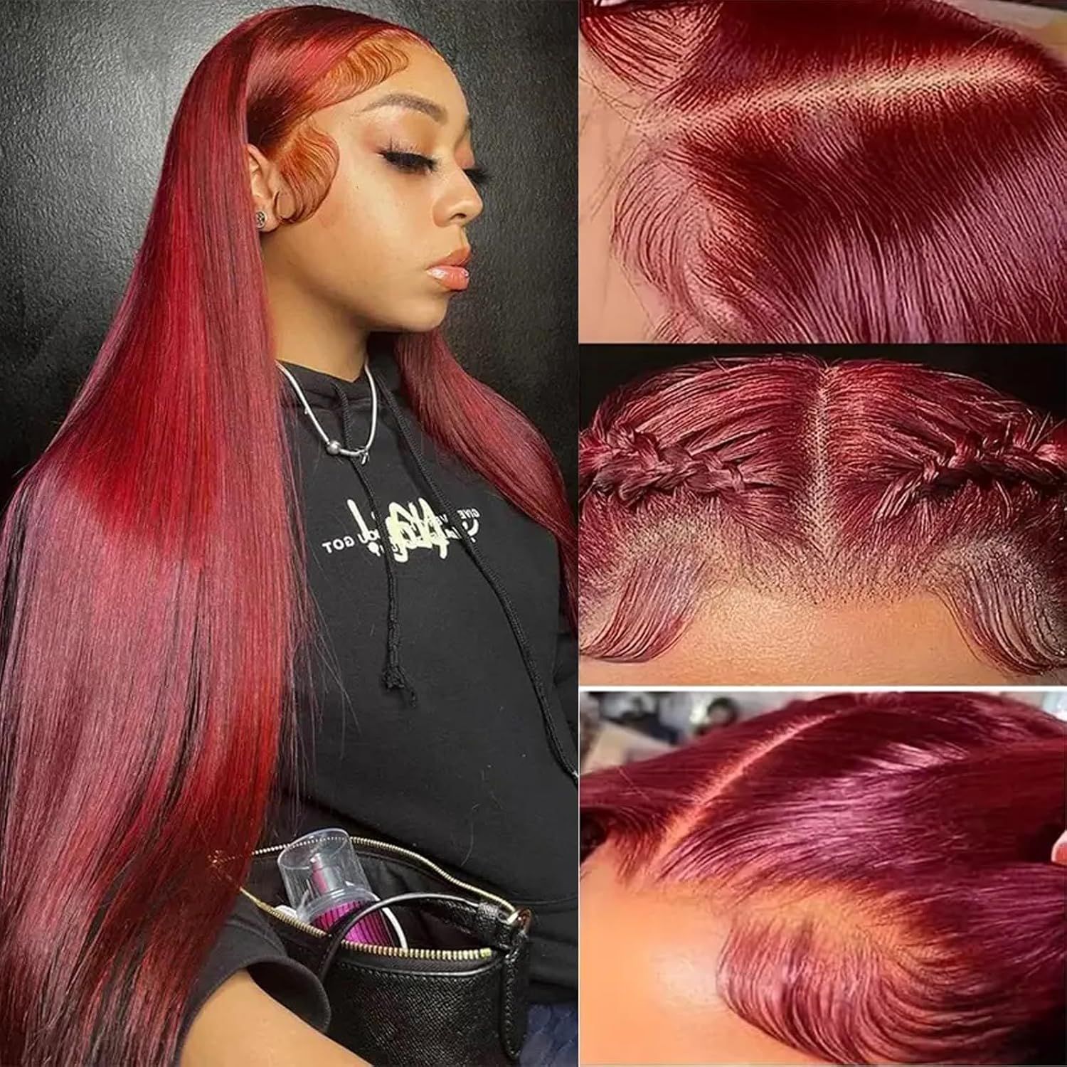 20" 13x4 Burgundy HD Lace Front Wig_0