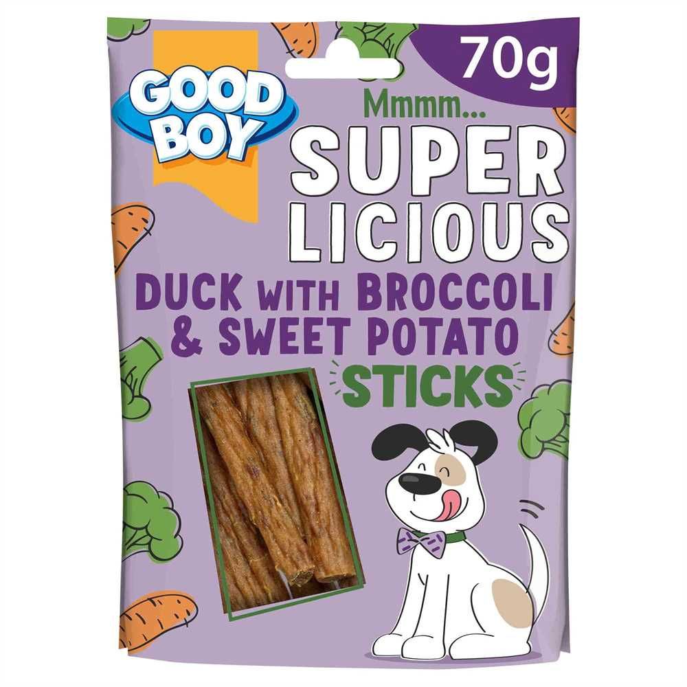 Good Boy Superlicious Duck, Sweet Potato & Broccoli Sticks Dog Treats - 70g_0