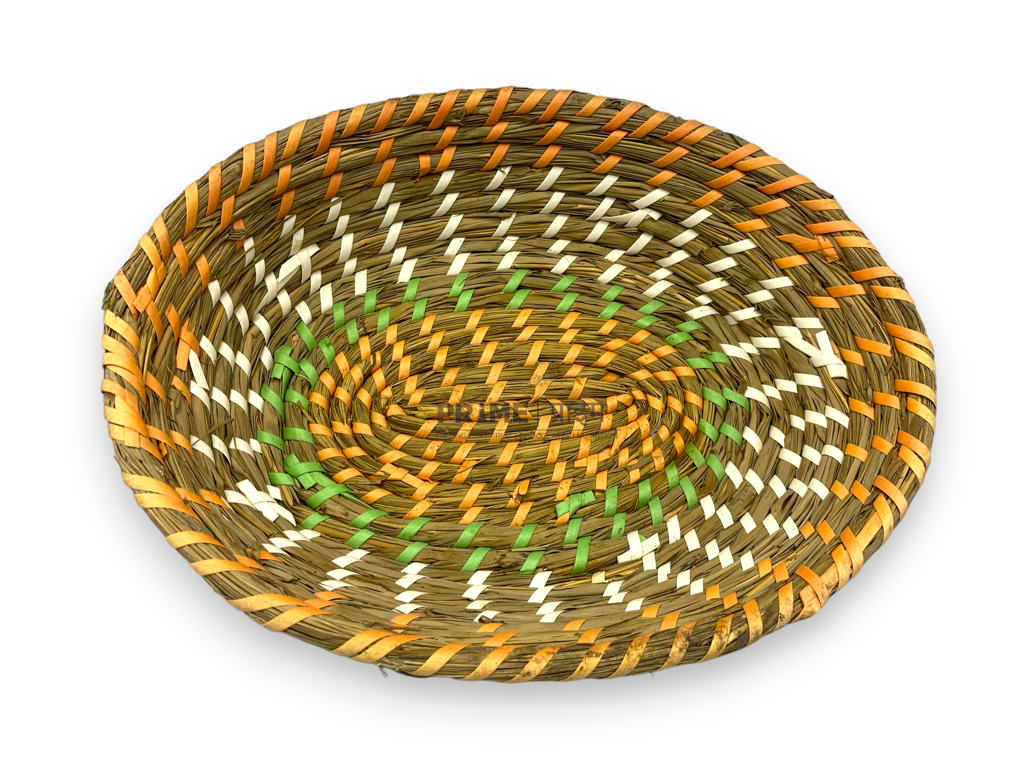 Oval Shape Brown Jute Basket 32x25x7_5