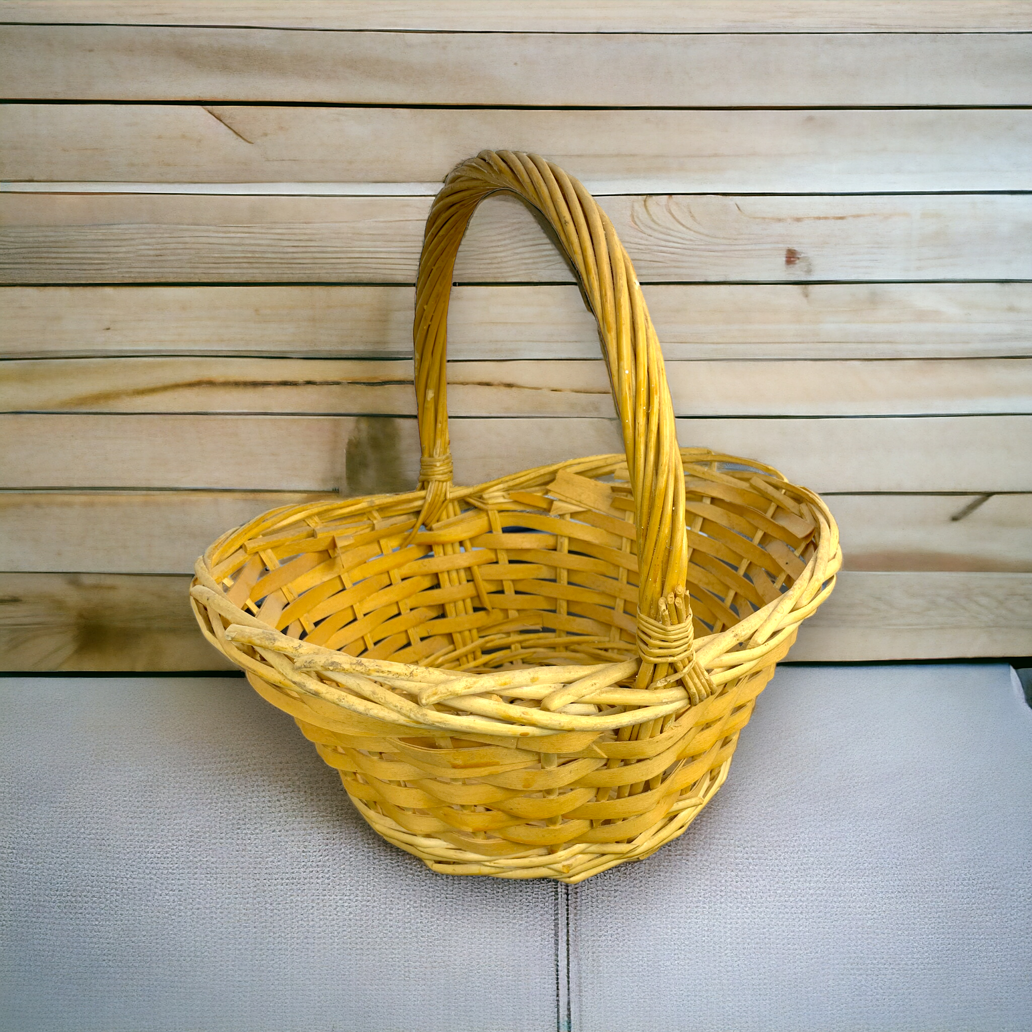 Light brown single handle basket medium 22x22x16_6