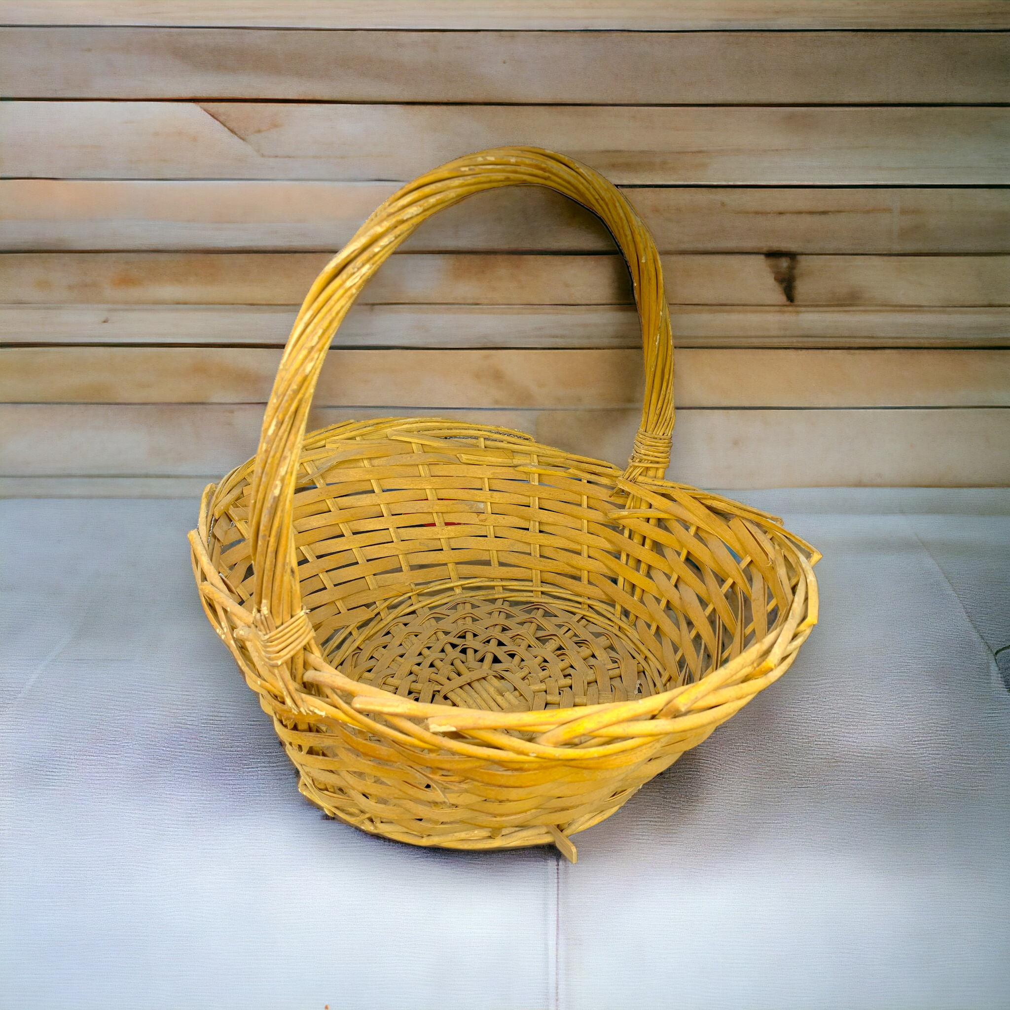 Light brown single handle basket medium 22x22x16_8