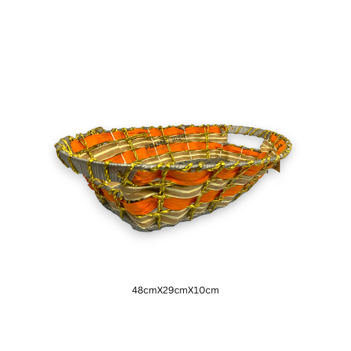 Oval Rattan Orange Basket 33x18x10_4