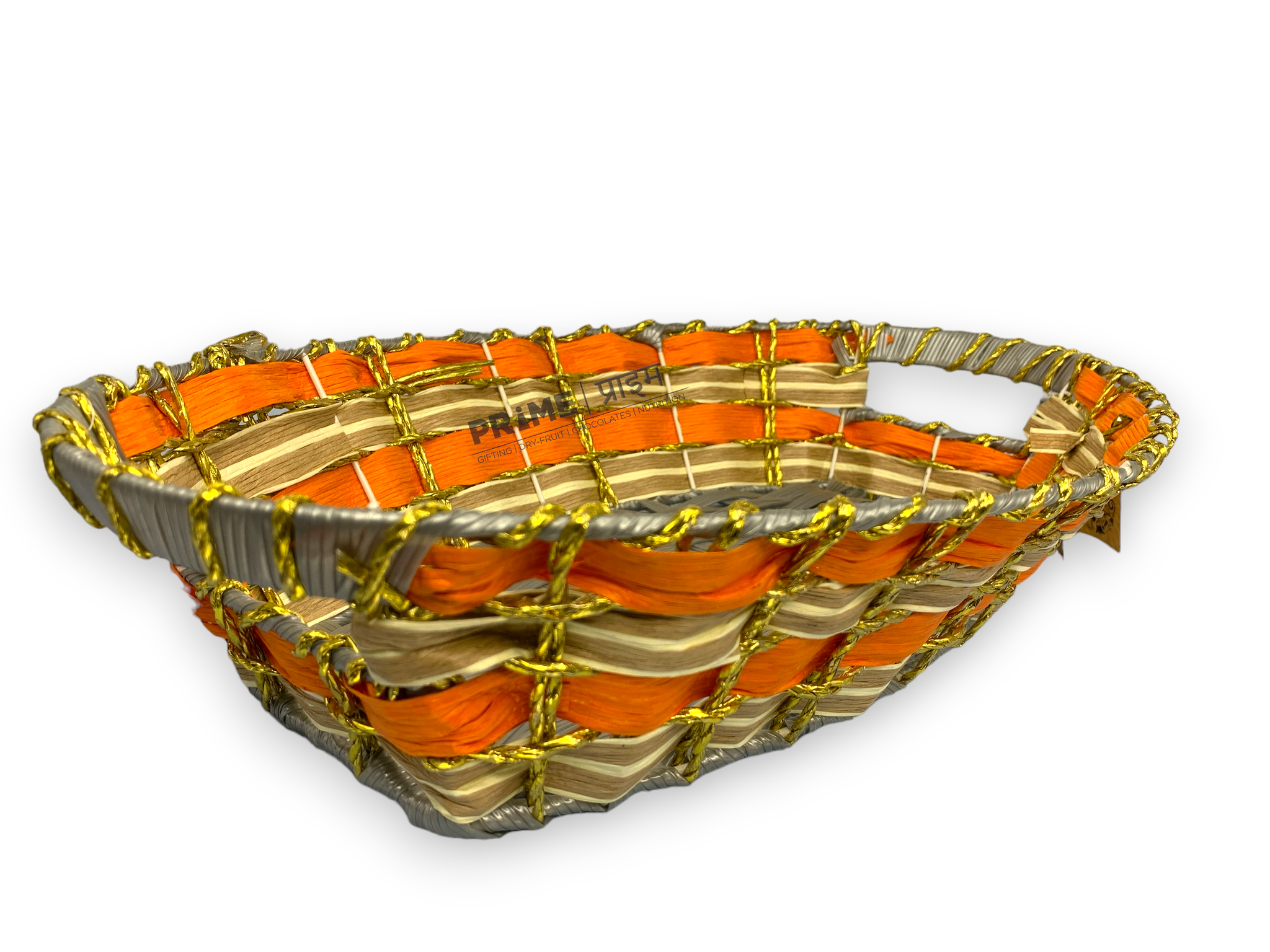 Oval Rattan Orange Basket 33x18x10_8